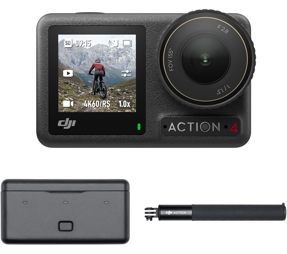 Osmo Action 4 Adventure Combo 4K Ultra HD Action Camera - Black