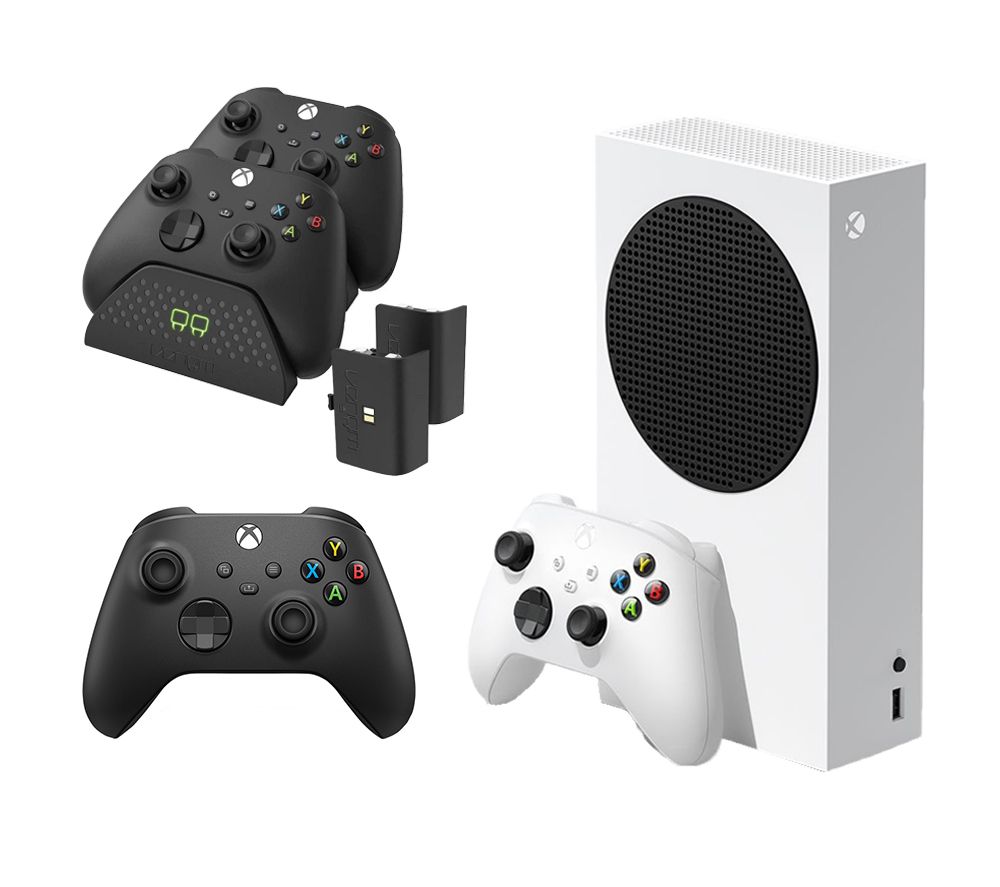 Xbox Series S (512 GB), Additional Black Controller & VS2881 Xbox Series X/S & Xbox One Twin Docking Station (Black) Bundle