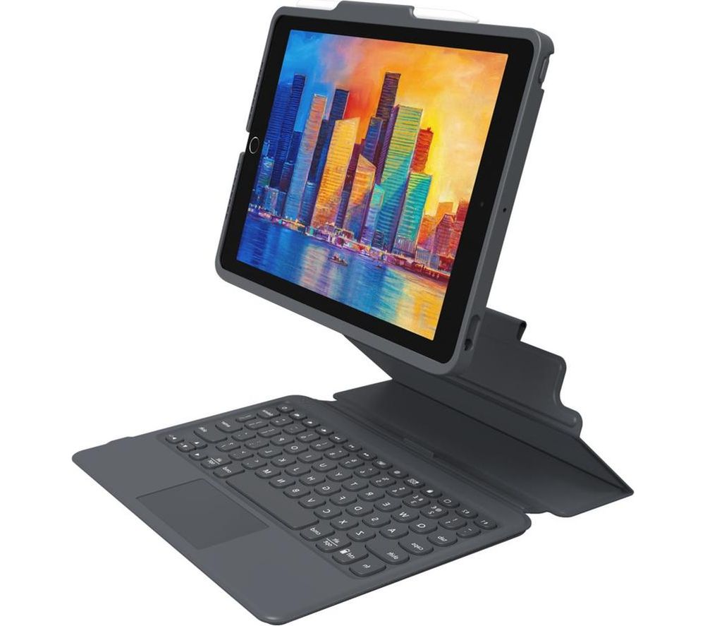 Pro Keys with Trackpad 10.2" iPad Keyboard Folio Case - Black