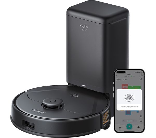 Eufy Clean X8 Pro Robot Vacuum Cleaner With Self Empty Station Black