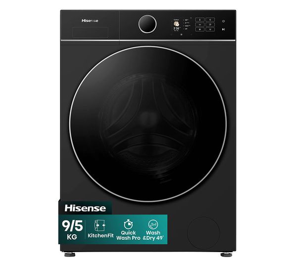Hisense Kitchenfit 5i Series Wd5i9043bbfs Wifi Enabled 9 Kg Washer Dryer Black Hisense Kitchenfit 5i Series Wd5i9043bbfs Wifi Enabled 9 Kg Washer Dryer Black