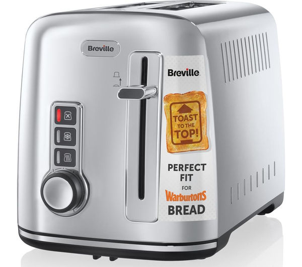 BREVILLE The Perfect Fit for Warburtons VTT570 2-Slice Toaster - Stainless Steel, Stainless Steel
