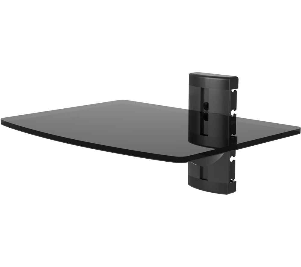 TTD-1 Single Glass Wall Shelf - Black