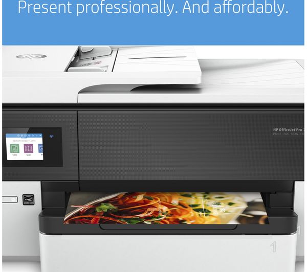 HP OfficeJet Pro 7720 All-in-One Wireless A3 Inkjet Printer with Fax + 953XL Black Ink Cartridge ...