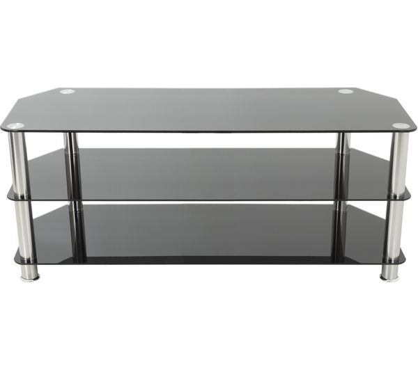 Avf Sdc1250 1250 Mm Tv Stand Black Chrome