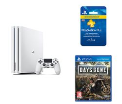 SONY PlayStation 4 Pro, Days Gone & PlayStation Plus 3 Month Subscription Bundle - 1 TB, White