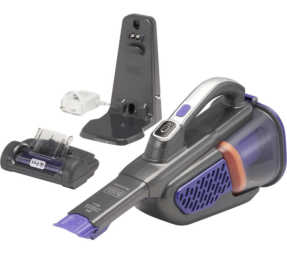 BLACK  DECKER Dustbuster BHHV520BFP-GB Handheld Vacuum Cleaner - Purple & Grey, Black