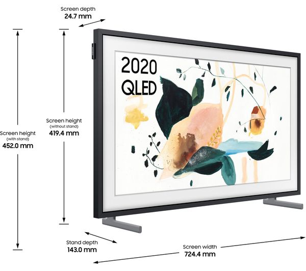 the frame qe32ls03tbkxxu 32 smart full hd hdr qled tv with bixby alexa google assistant