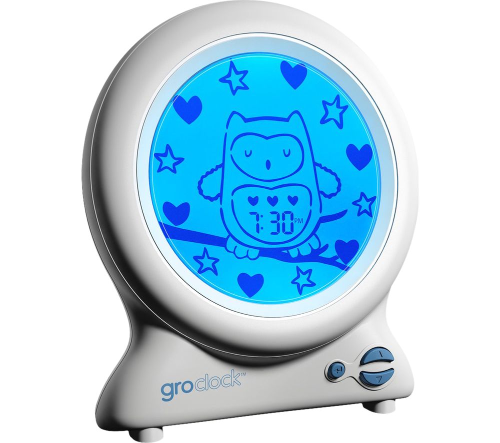 Groclock Baby Sleep Trainer Alarm Clock & Nightlight - White