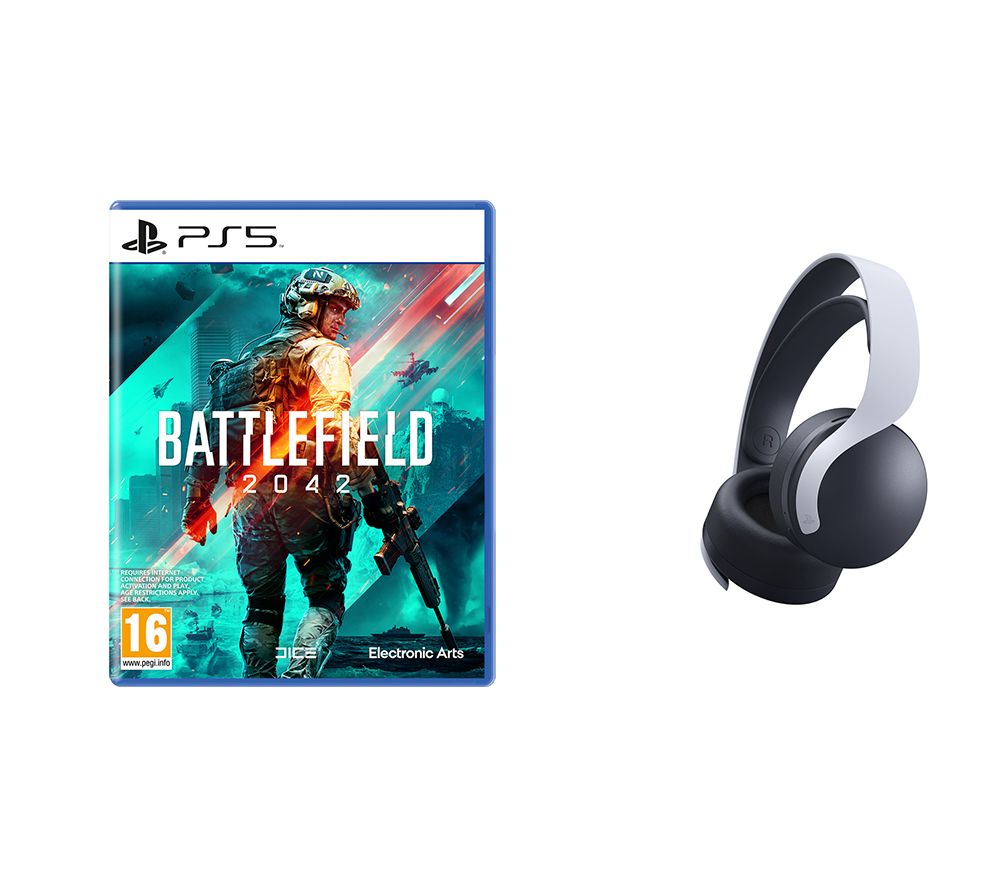 PLAYSTATION Battlefield 2042 & White PULSE 3D Wireless Headset Bundle - PS5, White