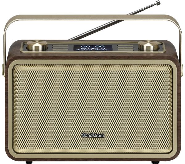 SANDSTROM SDABSBR22 DAB+/FM Retro Bluetooth Radio - Golden & Brown