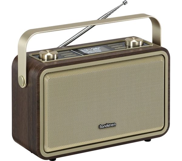  SANDSTROM SDABSBR22 DAB+/FM Retro Bluetooth Radio Golden & Brown