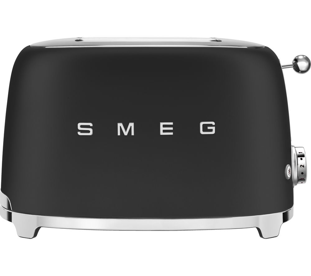 SMEG 50's Retro TSF01BLMUK 2Slice Toaster Matt Black Fast Delivery