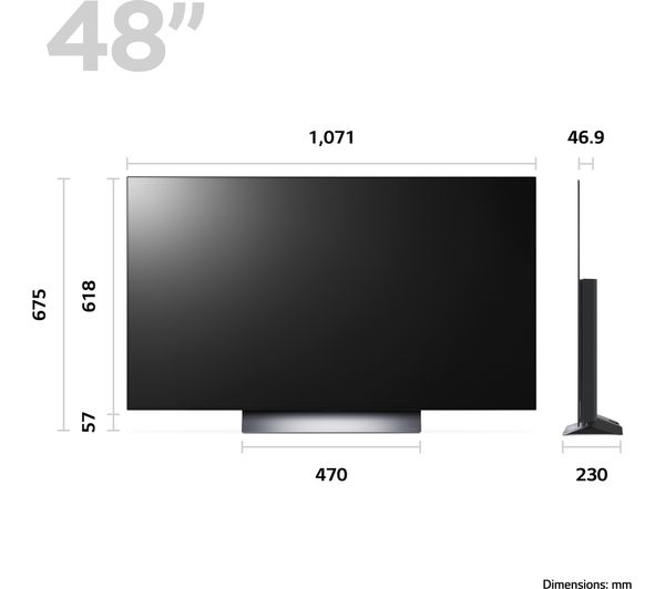 OLED48C34L LG OLED48C34LA 48" Smart 4K Ultra HD HDR OLED TV with