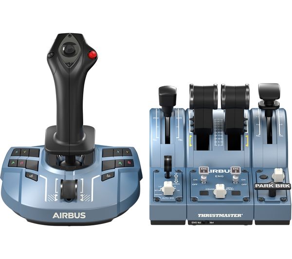 THRUSTMASTER TCA Captain Pack X Airbus Edition Joystick & Throttle - Light Blue