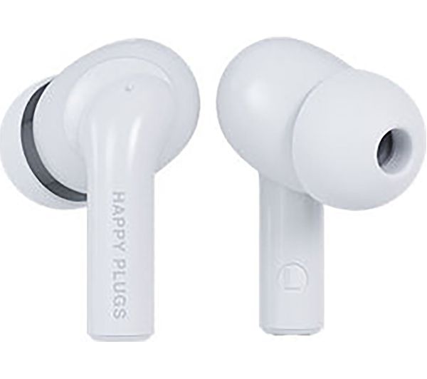 Happy Plugs Joy Pro Wireless Bluetooth Noise Cancelling Earbuds White