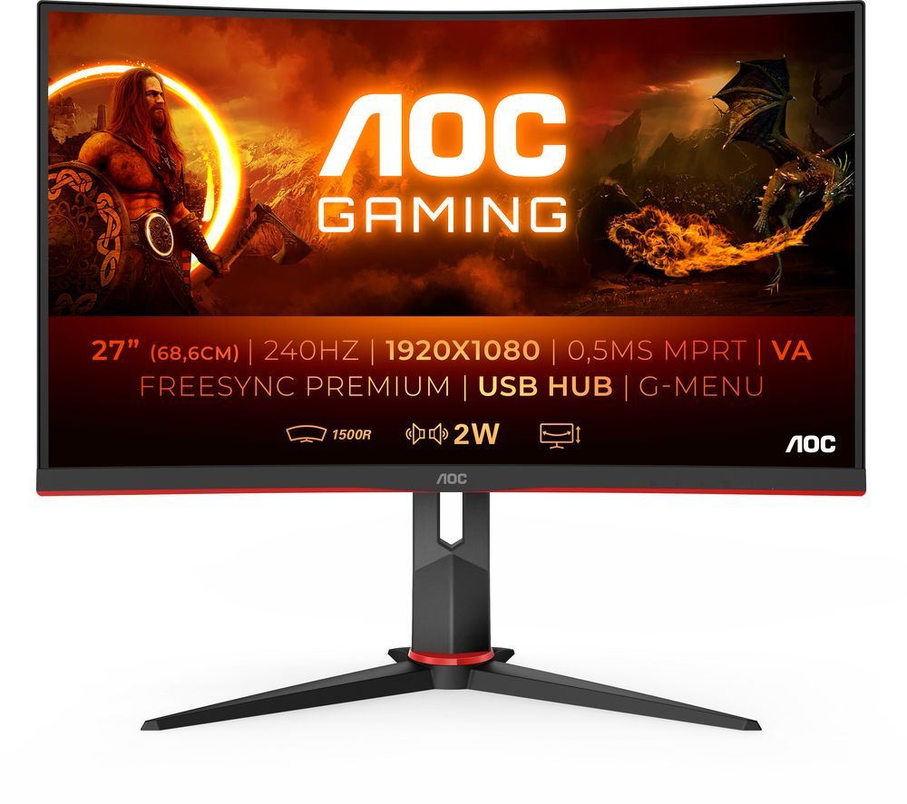 C27G2ZU/BK Full HD 27" Curved WLED Gaming Monitor - Black