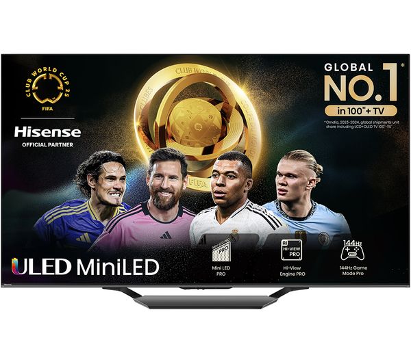 HISENSE 85U7NQTUK 85" Smart 4K Ultra HD HDR Mini LED TV with Amazon Alexa