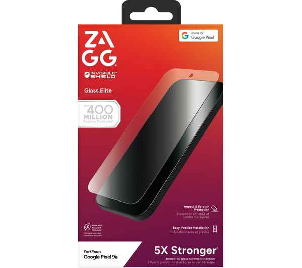 ZAGG InvisibleShield Glass Elite Google Pixel 9A Screen Protector - Clear
