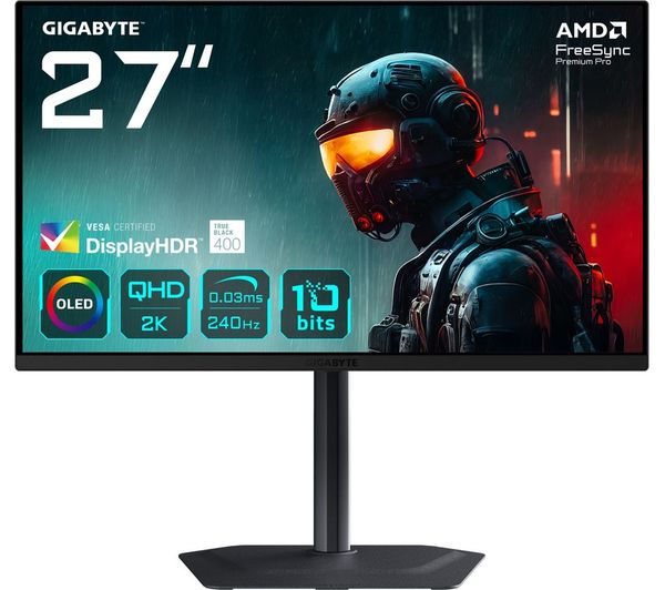 Gigabyte Mo27q2 Quad Hd 27 Oled Gaming Monitor Black