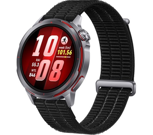 An image of HUAWEI Watch GT Runner 2 - Titanium with Midnight Black Woven Strap, 43.5 mm