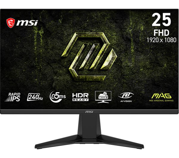An image of MSI MAG 255F X24 Full HD 24.5" IPS LCD Gaming Monitor - Black
