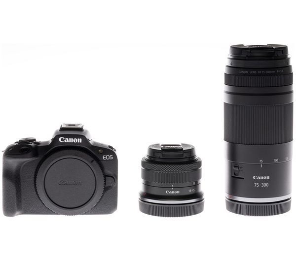 Canon Eos R50 Aps-C Mirrorless Camera Inc Rf-S 18-45Mm + Rf 75-300Mm Lens