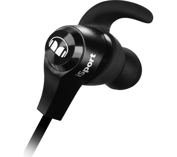 128660 00 MONSTER iSport Wireless Bluetooth Headphones Black