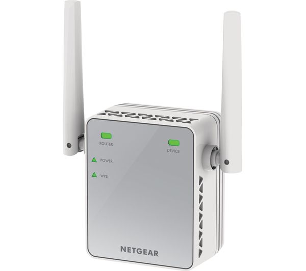 NETGEAR EX2700-100UKS WiFi Range Extender - N300, White