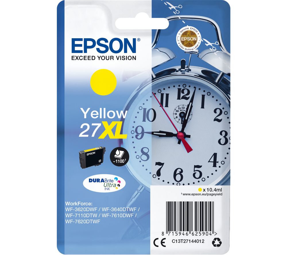 EPSON Alarm Clock 27XL Yellow Ink Cartridge review