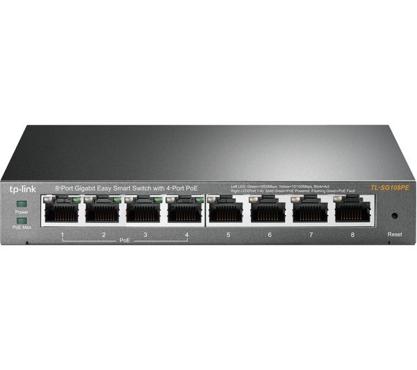 Image of TP-LINK TL-SG108PE Managed Network Switch - 8 Port