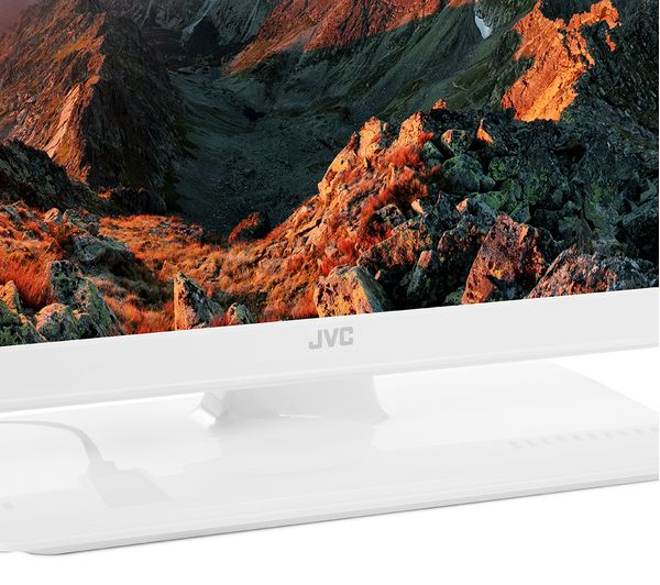 JVC LT-24C686 24" Smart LED TV with Built-in DVD Player - White - LT ...