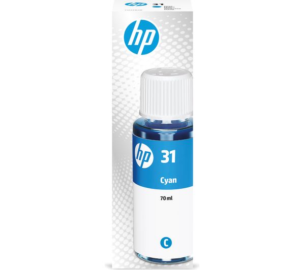 Image of HP 31 Original Cyan Ink Bottle