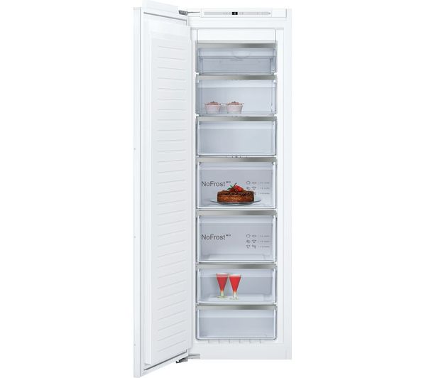 NEFF N90 GI7815CE0G Integrated Tall Freezer - Fixed Hinge