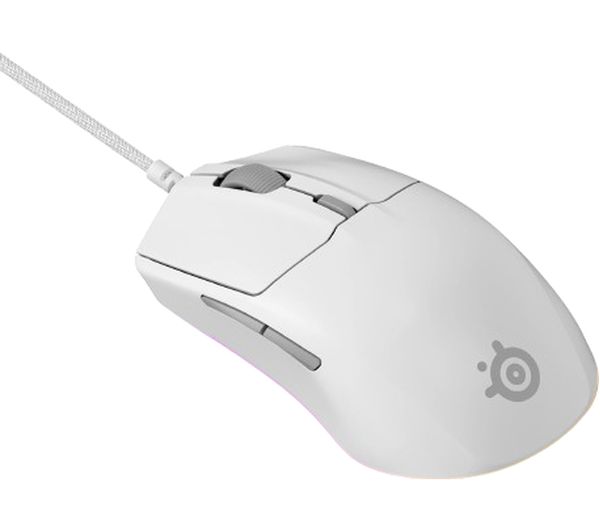 An image of STEELSERIES Rival 3 Gen 2 RGB Optical Gaming Mouse - White
