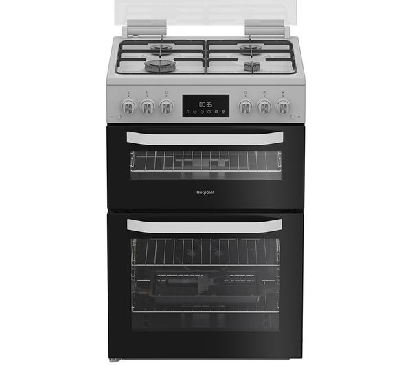 An image of HOTPOINT HDG6GDCW 60 cm Gas Cooker - White