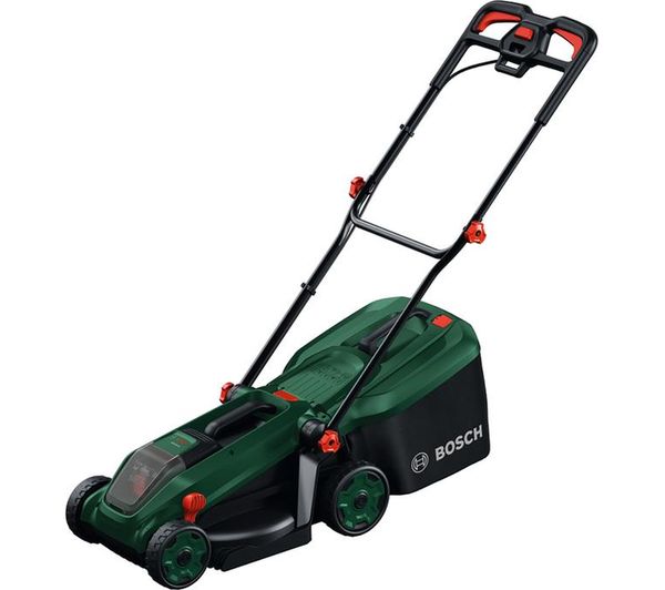 BOSCH Rotak 18V-34 Cordless Rotary Lawn Mower - Green & Black