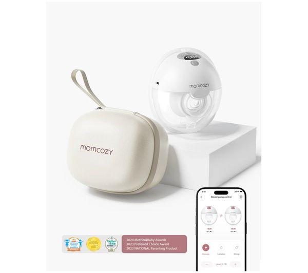 An image of MOMCOZY M5 Smart Wearable Single Electric Breast Pump - Grey