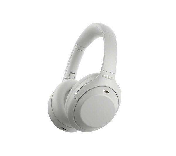 An image of SONY WH-1000XM4C Wireless Bluetooth Noise-Cancelling Headphones - Platinum Silver