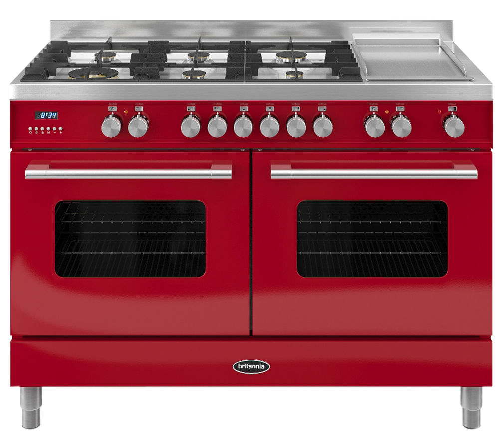 BRITANNIA Delphi 120 Dual Fuel Range Cooker - Gloss Red, Red