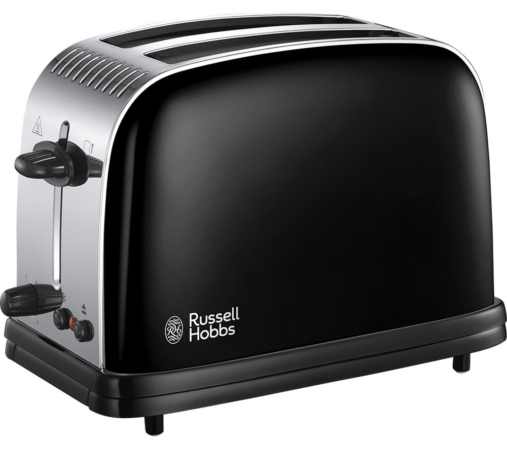 RUSSELL HOBBS Stainless Steel 2-Slice Toaster - Black