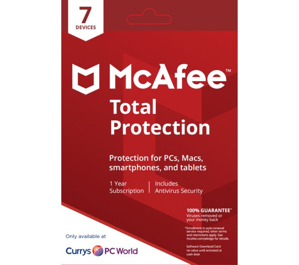 mcafee total protection 2 year subscription