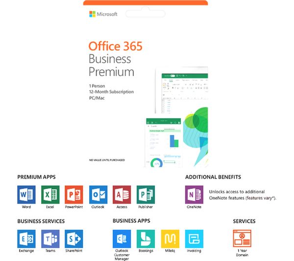 MICROSOFT Office 365 Business Premium - 1 year for 1 user