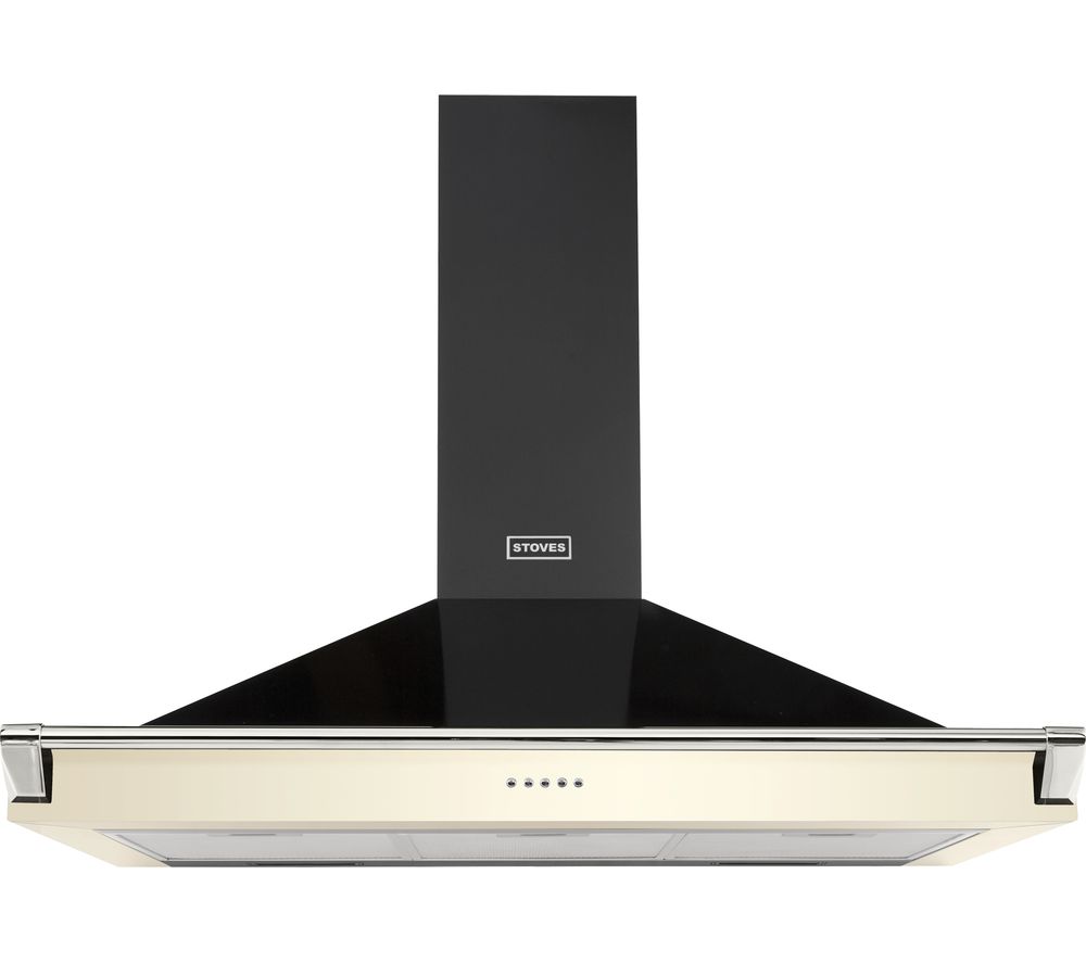 STOVES Richmond S1000 Chimney Cooker Hood - Black & Cream, Black