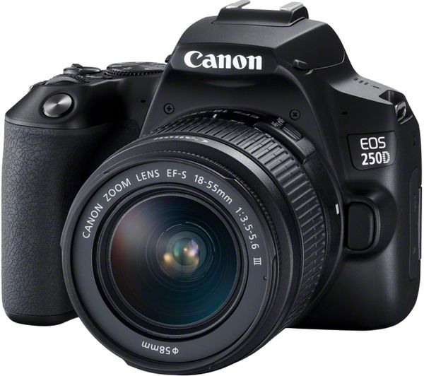 Image of CANON EOS 250D DSLR Camera with EF-S 18-55 mm f/3.5-5.6 III Lens