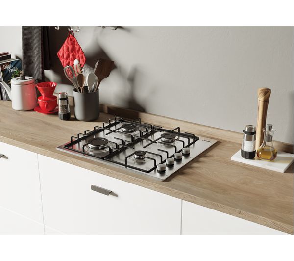 33802058 HOOVER HHOB 100 GAS HHW6LCX Gas Hob Stainless Steel