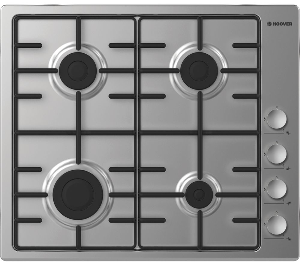 HHW6LCX Gas Hob - Silver, Stainless Steel