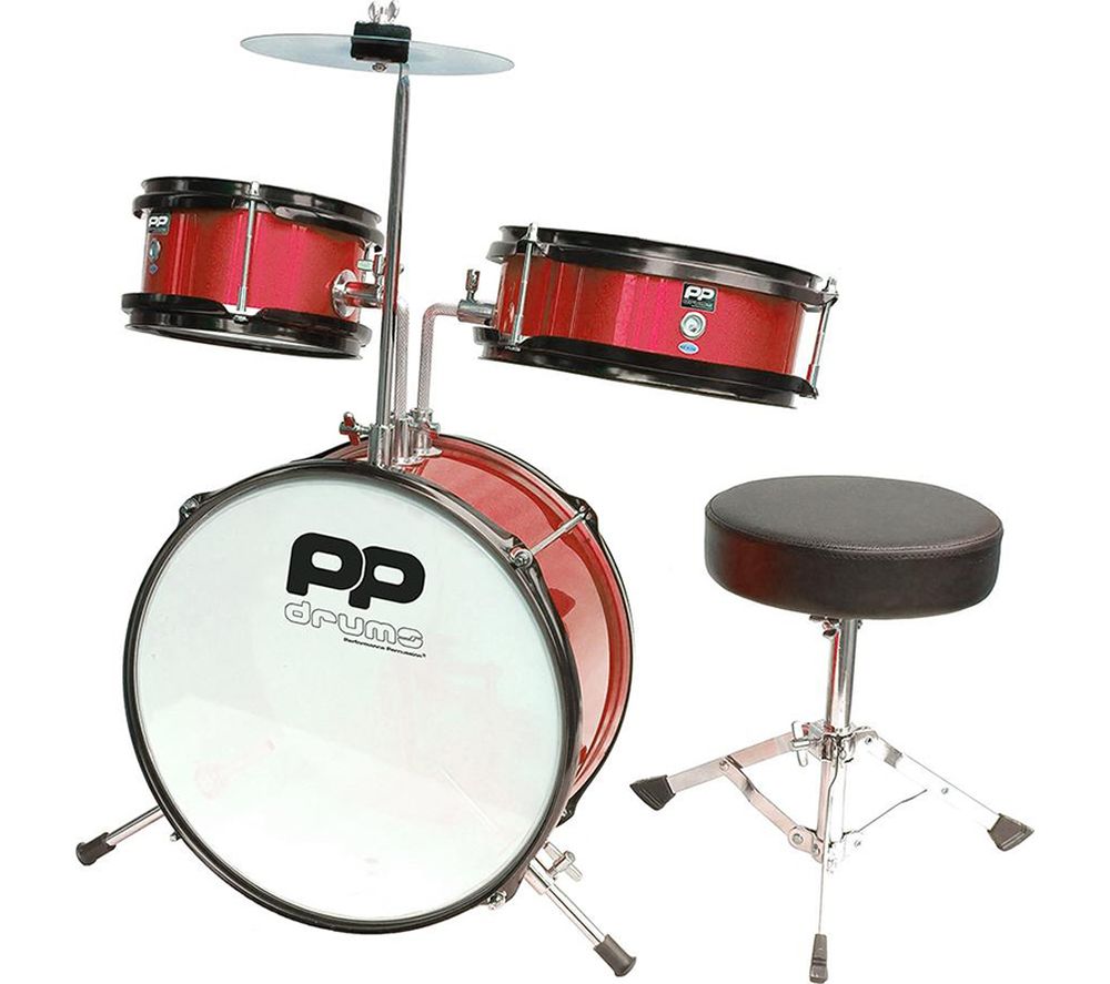PP101RD 3 Piece Junior Drum Kit - Red