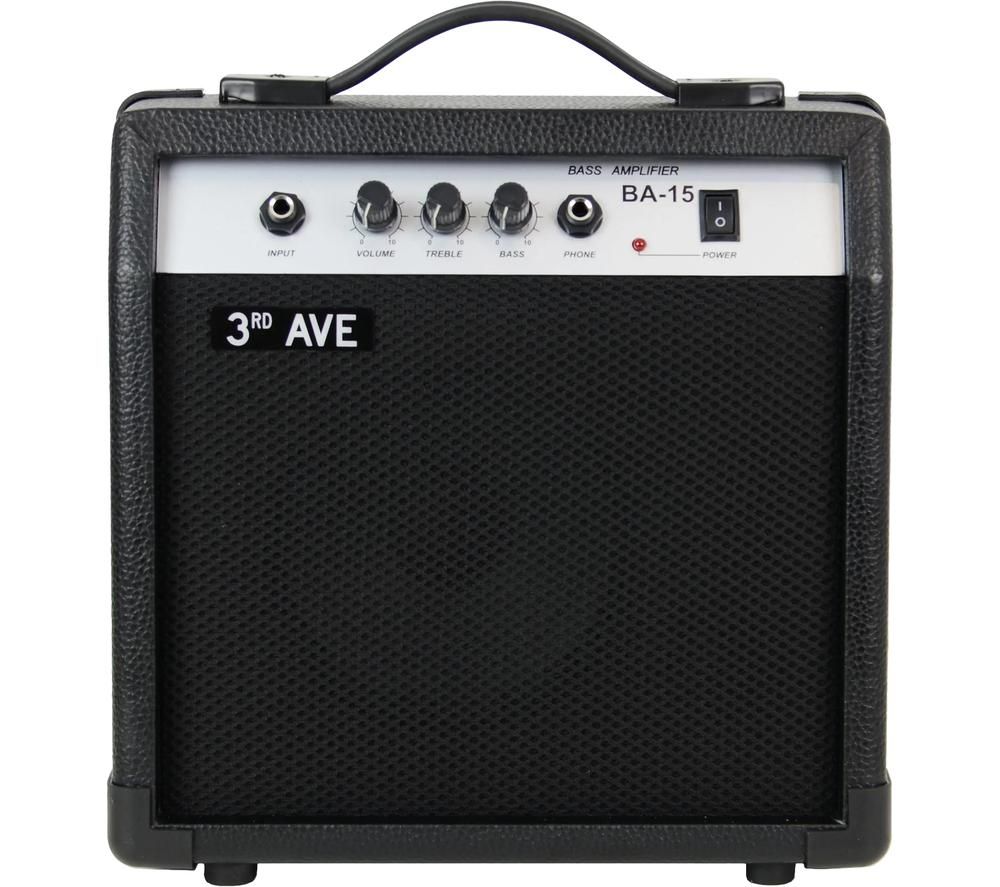15 W Combo Bass Guitar Practice Amplifier - Black
