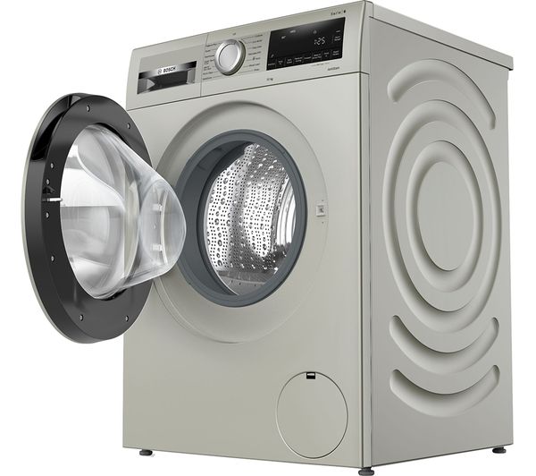 bosch 10kg 1400rpm washing machine serie 4 antistain silver inox